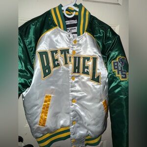 Nostalgia Green and Yellow Varsity Jacket